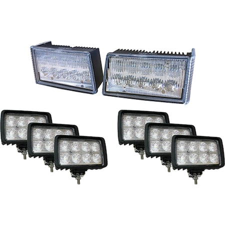 Tiger Lights 12V, 340 Watt Complete LED Light Kit For Case/IH 3220 Off-Road Light; CaseKit-9